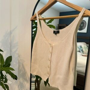 7 For All Mankind button down knit tank